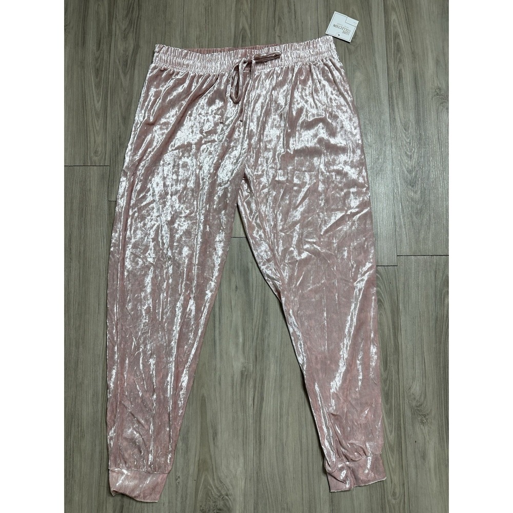 Luxe Collection Velvet Jogger Pink‎ Size L